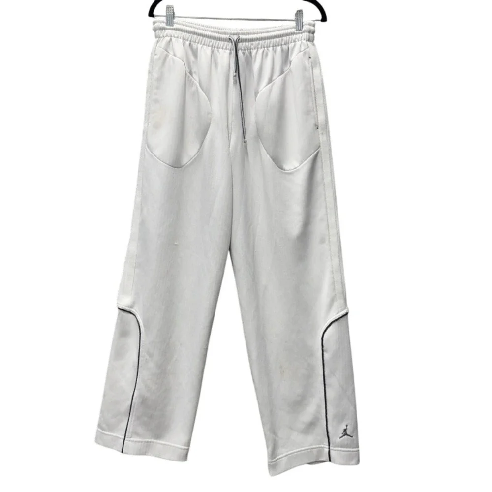 Jordan Mens White Jumpman Athletic Sweatpants Large RN 56323 Track Pants